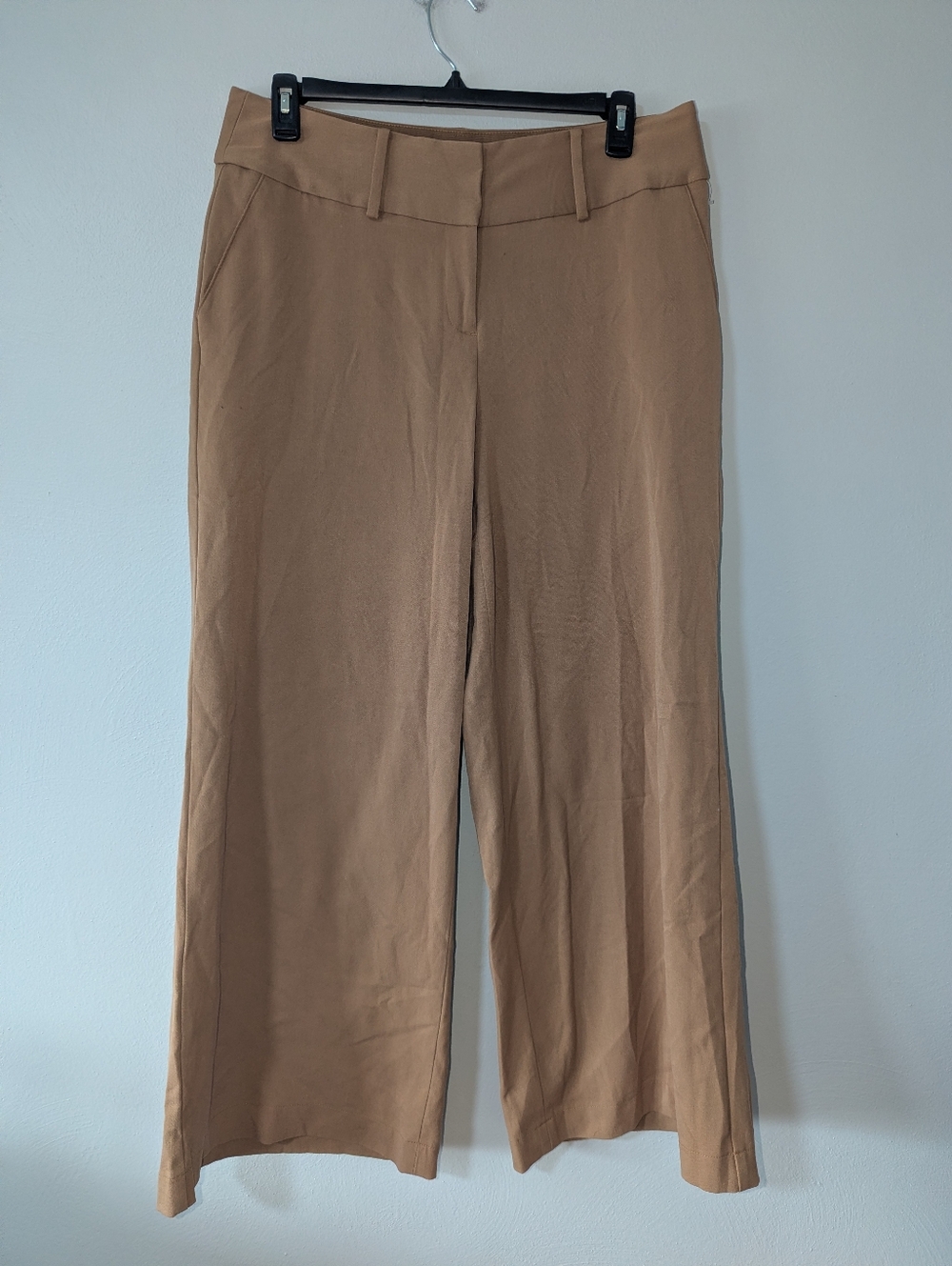 14 Lane Bryant Dark Tan Super Wide Leg Dress Pants